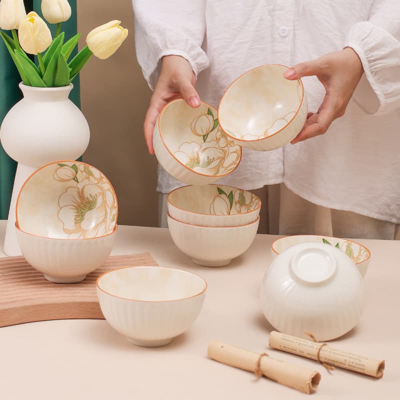 Japanese Ceramic Gift Bowl Set Creative Ceramic Bowl Gift Box Set Blue and White Porcelain Bowl Event Souvenir Gift
