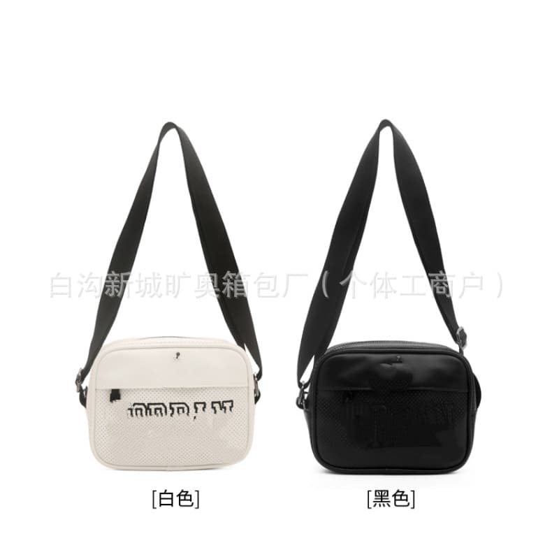 Cross-border commuting men's bag printed casual travel waterproof men's crossbody bag pvc outdoor lightweight men's carry-on shoulder bag