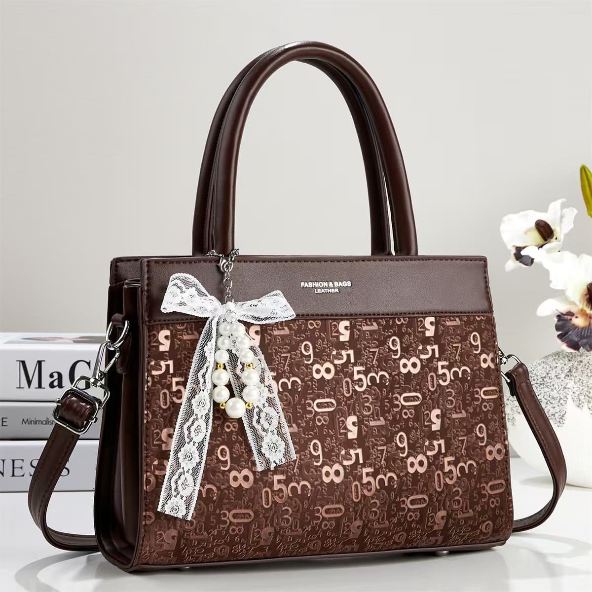 Chic Gentle Digital Print Handbag Women 2026 New Trendy Fashion Versatile Shoulder Crossbody Bag Women's Bag