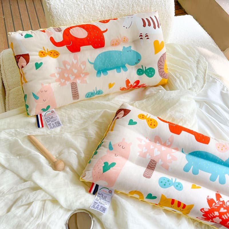Cotton Cartoon Kids Comfort Pillow, Washable, Pure Cotton Pillow for Kindergarten, Factory Wholesale