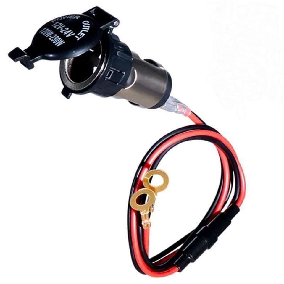 Car-Mounted Modified Cigarette Lighter Socket Power Socket Motorcycle Waterproof Female Seat Car Charger 12-24V