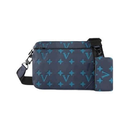 New Stylish Men's Crossbody Bag Black Warrior 3-in-1 Versatile Sling Bag Classic Shoulder Bag Trendy Bag