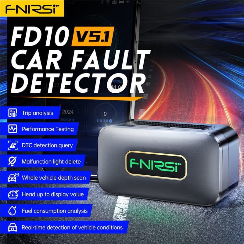 FNIRSI FD10 Car OBD2 Diagnostic Scanner Bluetooth 5.1 Connection Engine Tester Fault Code