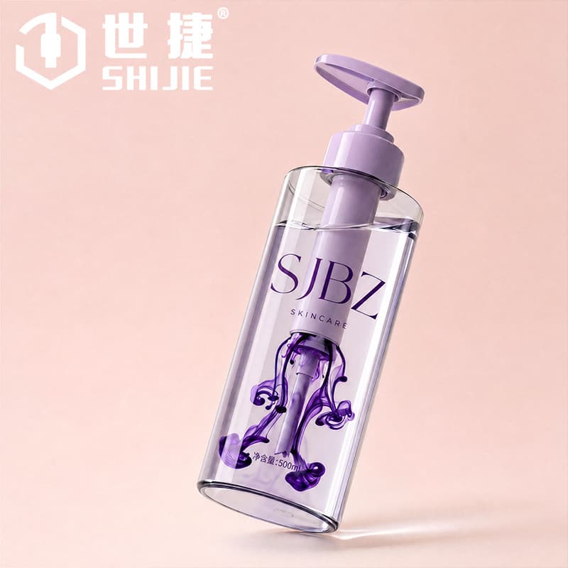 Press and distribute mixing pump head 500ml shampoo bottle customized beauty daily chemical packaging material shower gel container bottle