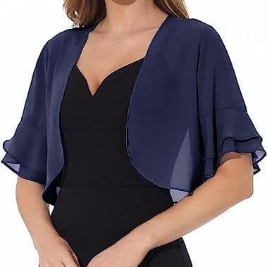 2023 Foreign Trade Europe & America Amazon Summer New Ladies Chiffon Shawl Short Sleeve Open Front Thin Top for Women