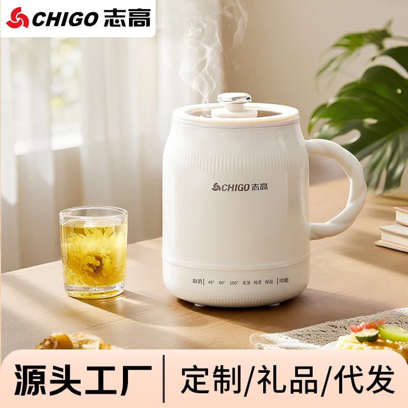 Portable Electric Kettle, Small Household Multi-Function Boiling & Simmering, Constant Temperature, One-Person Heating, Insulated Cup, Anti-Dry Burn