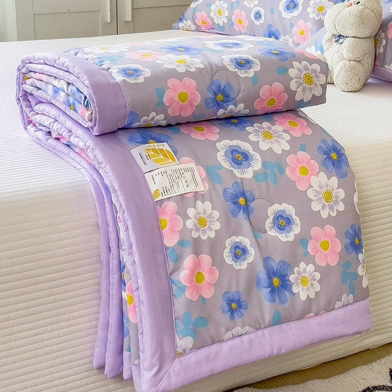 Summer cooling quilt, double air-conditioned quilt, summer single dormitory thin quilt, double spring and autumn quilt, washable nap cooling quilt