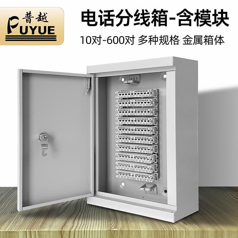 50/100 pair telephone distribution box surface-mounted 300 wiring box punch-down module 200 pair large-count cable cross-connect box