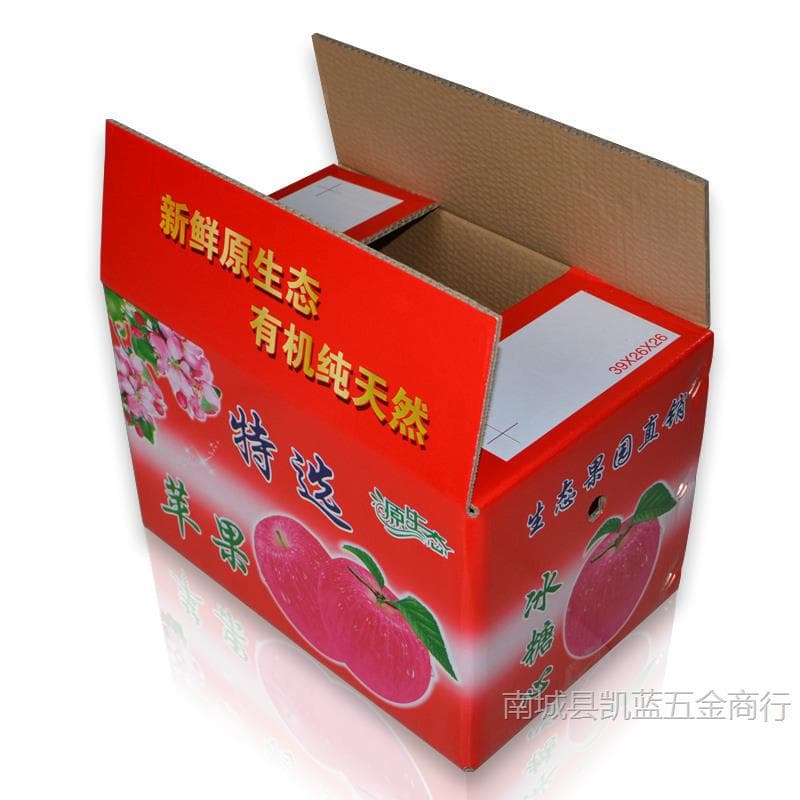 Five-layer thickened hard apple boxes: 5kg version, 10kg corrugated boxes, 15kg Red Fuji apple printed packaging