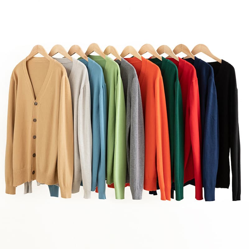 Loose Large Size V-Neck Knitted Open Cardigan for Men Casual Autumn Winter Sweater Jacket Male Cross-Border Open-Front Base Shirt