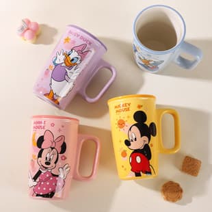 Disney Sunshine Ceramic Straight Mug, Kids Home Milk Cartoon High Appearance High Capacity Cup