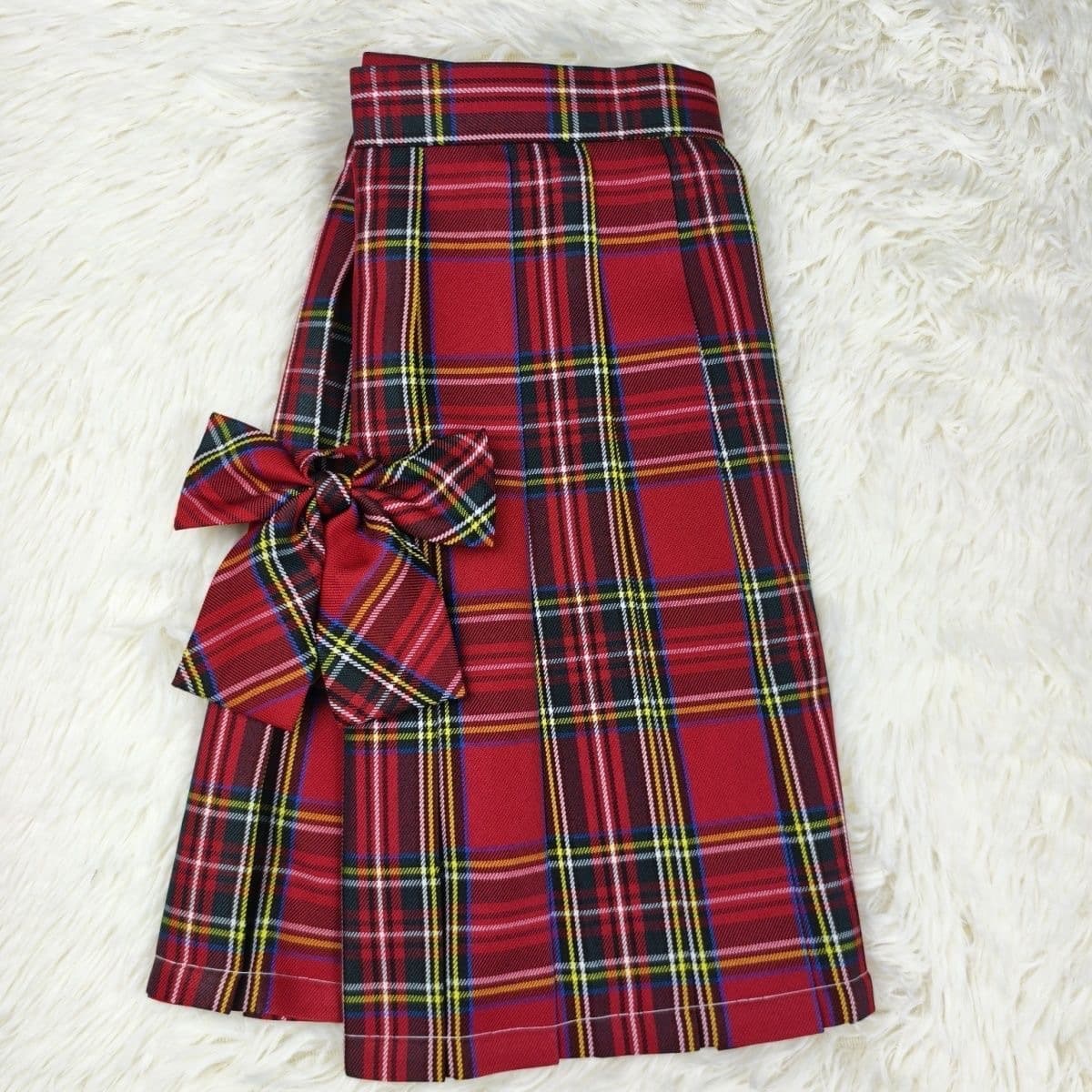 Little Chili Authentic JK Plaid Skirt Red Plaid Sweet & Spicy Skirt Women's Campus Hot Girl JK Original Pleated Skirt