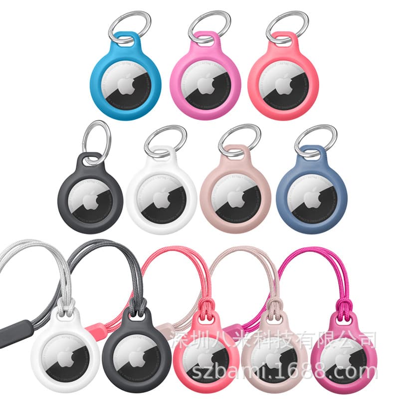 Compatible with Apple AirTag Protective Case, AirTags Case for Apple Tracker Anti-Loss Keychain Lanyard ABS