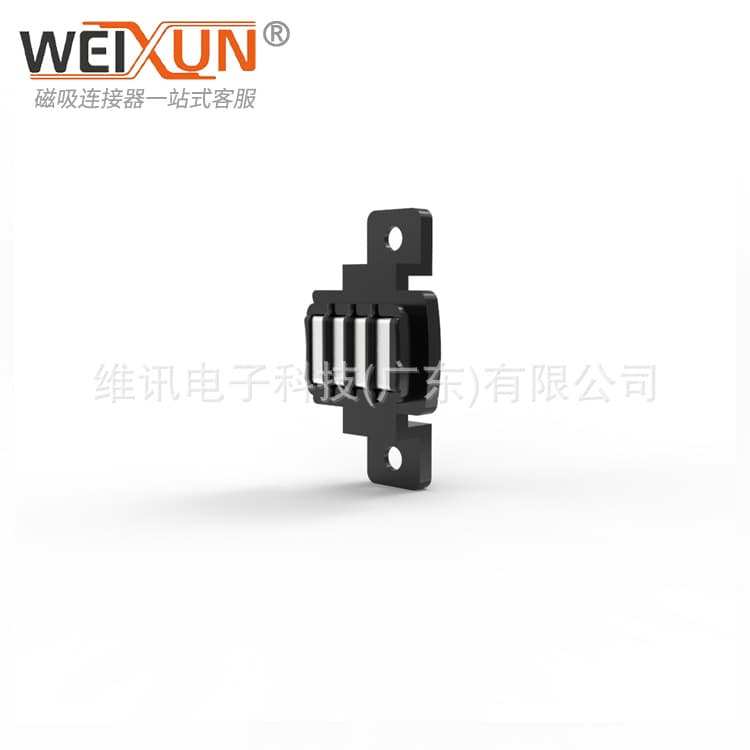 Factory custom 4-core female spring plate connector, 2A docking base, 4PIN contact waterproof female socket with wear-resistant hole