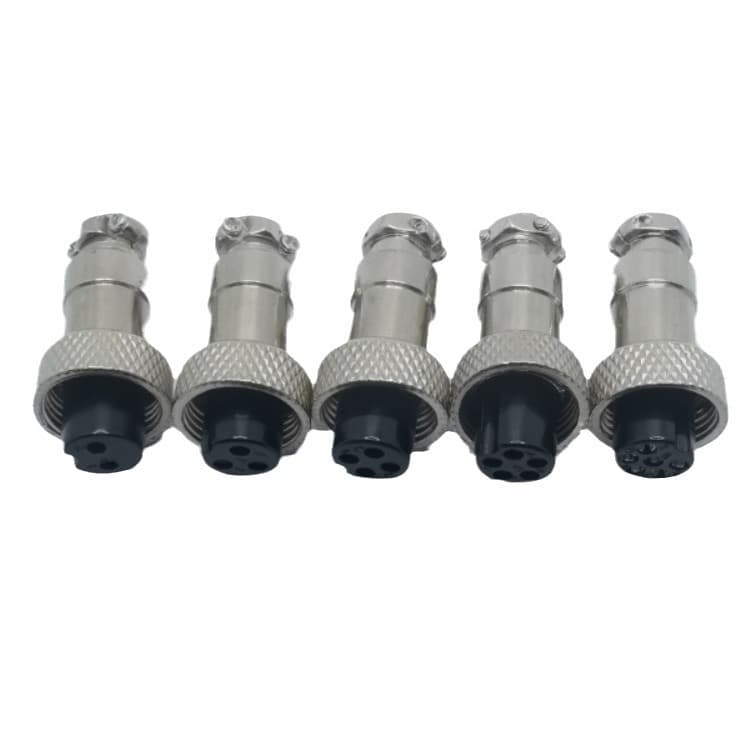 Supply GX12 aviation connector GX12-2 pin female, 3 pin female, 4 pin female, 5 pin female, 6 pin female