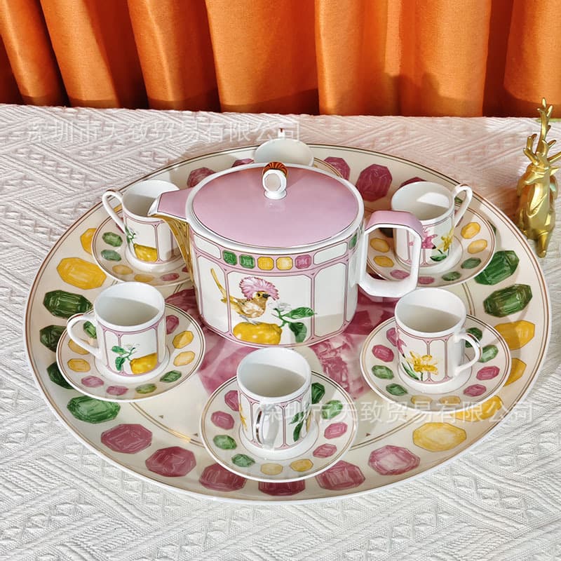 Etilia Coffee Cup Saucer Teapot 16-inch Plate Afternoon Tea Set High-End Elegant Gift Box