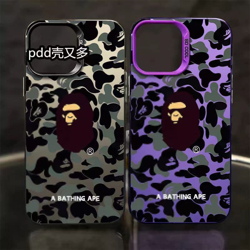 Camouflage English Trendy Brand Case for Apple 17 Pro Max, Silver, 16 Pro/15/14, Shockproof Personalized Men's Phone Case