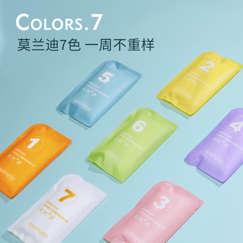 Portable disposable card-style rainbow extended adult thickened waterproof onesie children's poncho wholesale