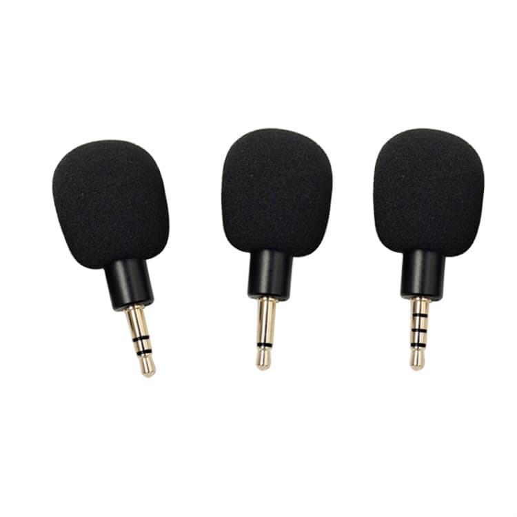 Mini Microphone for Action Camera, DSLR External Mic, Wireless Tour Guide System, Outdoor Live Streaming, Plug-in Microphone for Sound Card