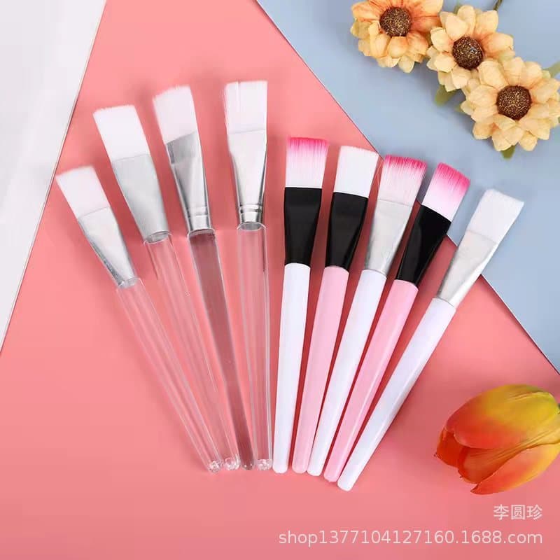Pink Rod Colorful Soft Bristle Face Mask Brush Cosmetic Beauty Tool Brush