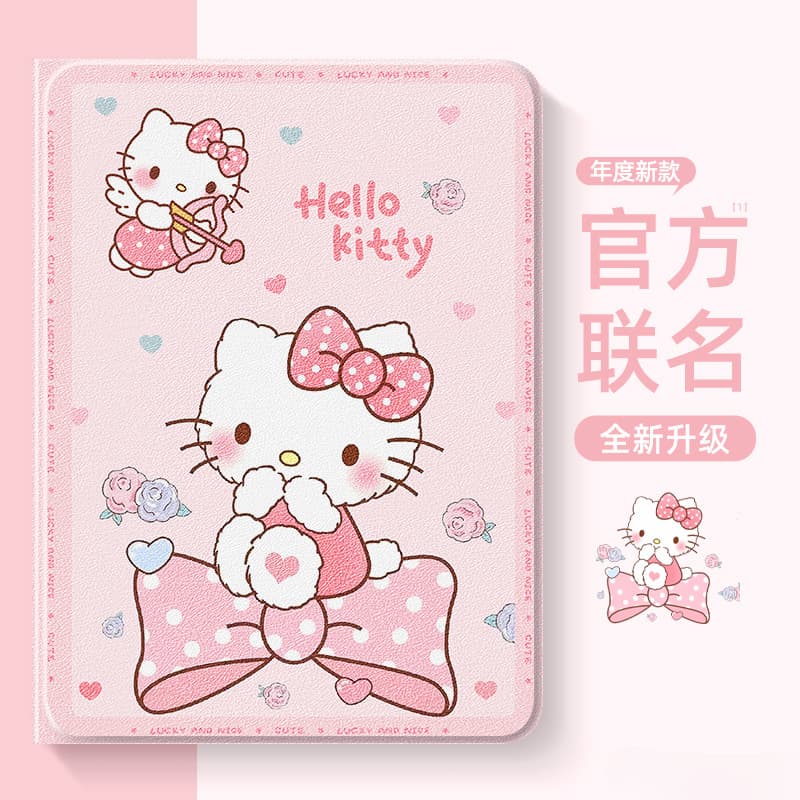 Hello Kitty Case for Apple iPad 10.2-inch Cartoon iPad Air 11 Tablet Case Protective Soft Shell Pro Anti-Fingerprint