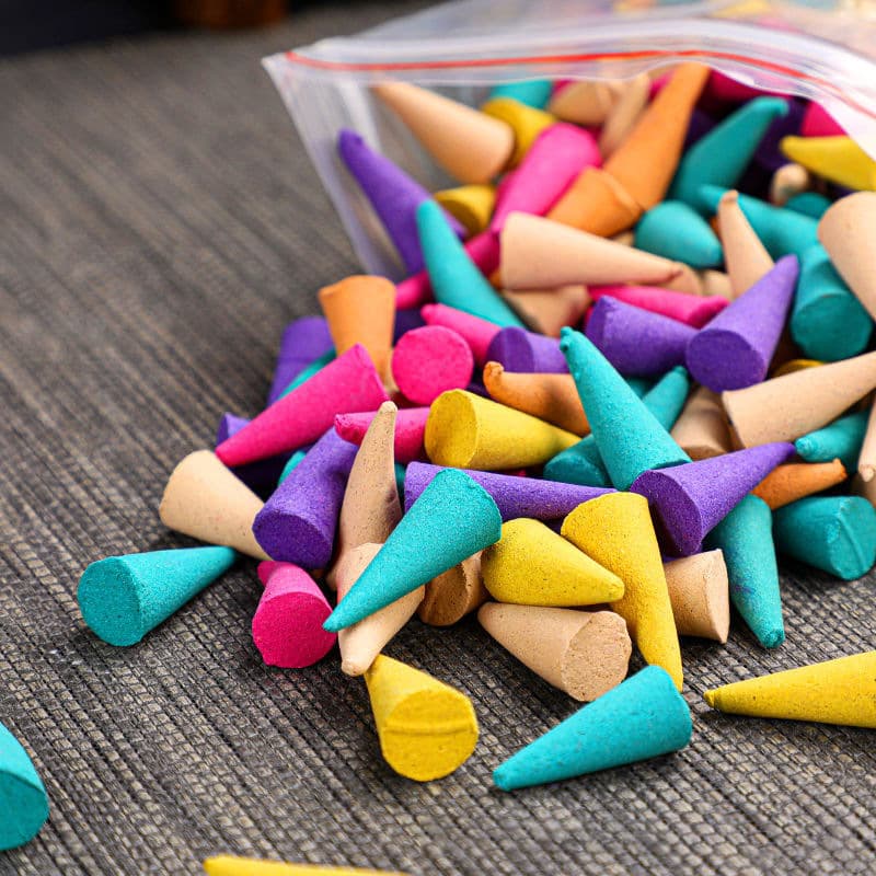 [Cross-border Best Seller] Tower Incense Sandalwood Agarwood Floral Plant Incense Cones for Home Tea Room Zen Room 60 Cones/