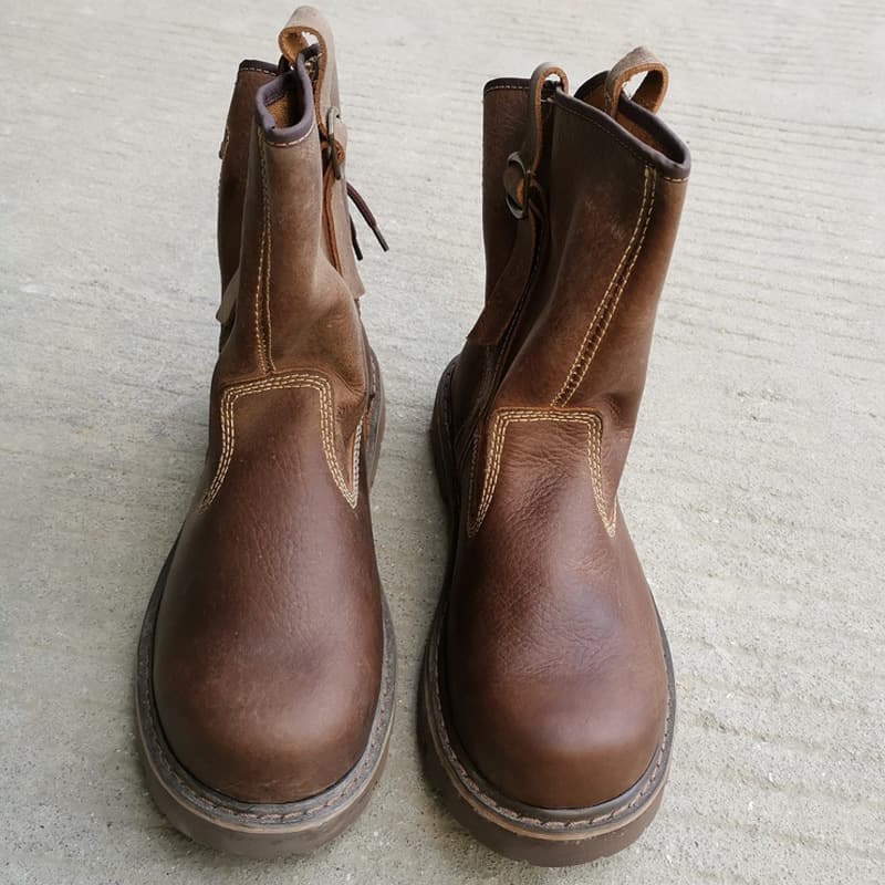 Breathable Genuine Top Layer Cowhide Martin Boots Men's Vintage Mongolian Horse Boots Women's Knight Boots Fashionable Work Boots