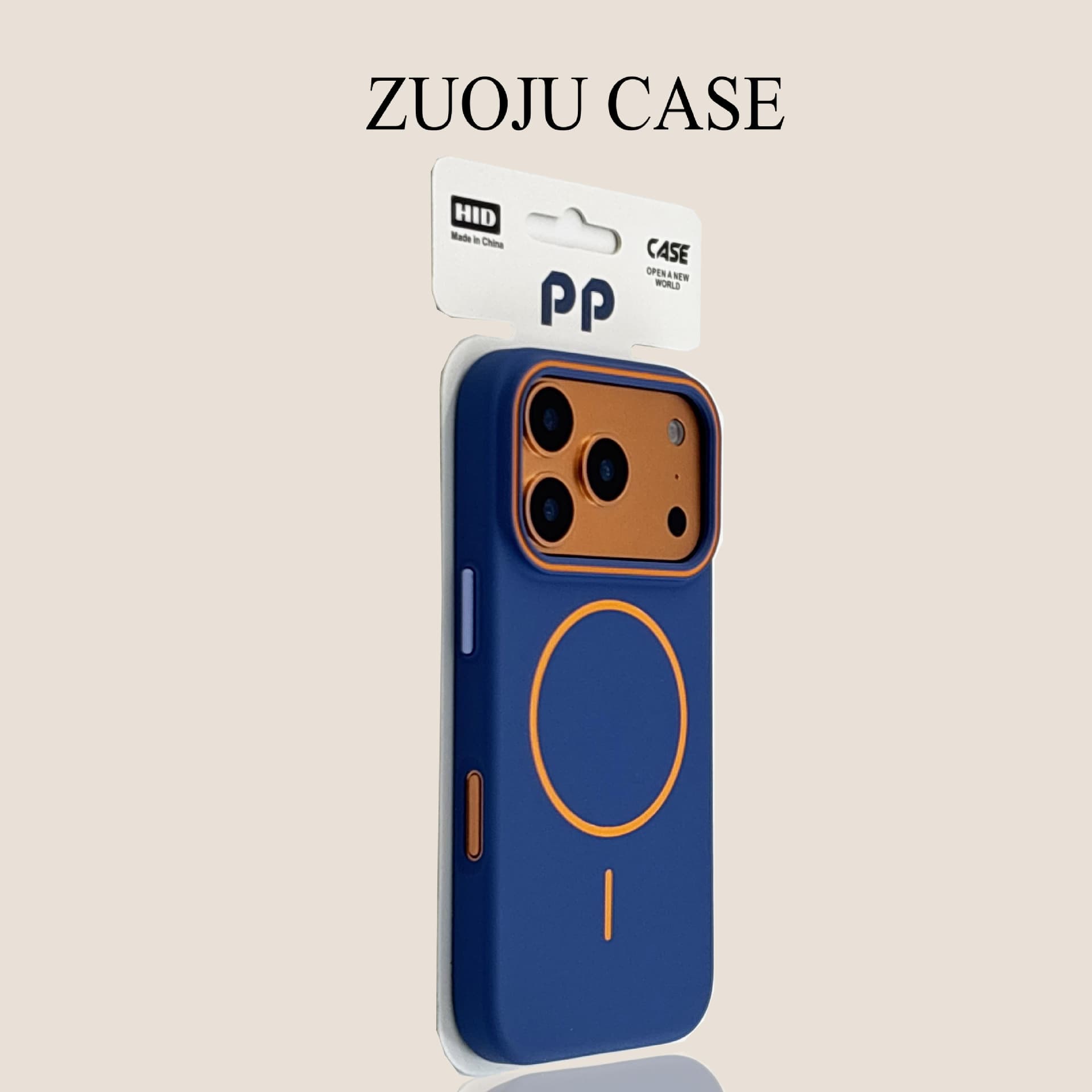 iPhone 17 Pro Max Metal Contrast Slim Ring Magnetic Phone Case Compatible with iPhone 16, Skin-Feel PC Hard Protective Cover