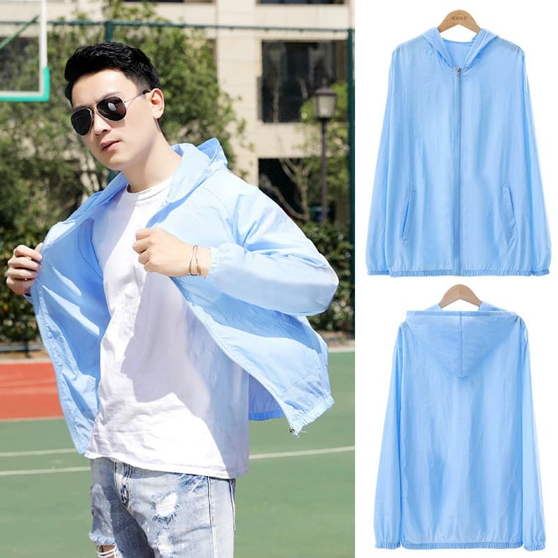 Sun Protection Shirt Men's Summer Thin Casual Jacket Fishing Skin Windbreaker Breathable Sunshade Outdoor Men's Sun Protection Clothing