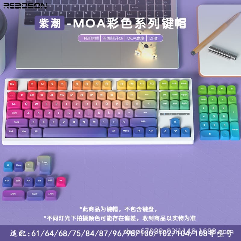 Chibao MOA High-Color Series Keycaps Compatible with Mechanical Keyboard Magnetic Axis Front-Printed Maicong Wolf Spider 68 Digital