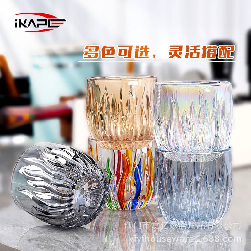 Cross-Border New Product: Flame Coffee Cup, American Dirty Coffee Cup, Ins Glass Cup, Australian White Coffee Cup, Latte Cup, Anti-Scald