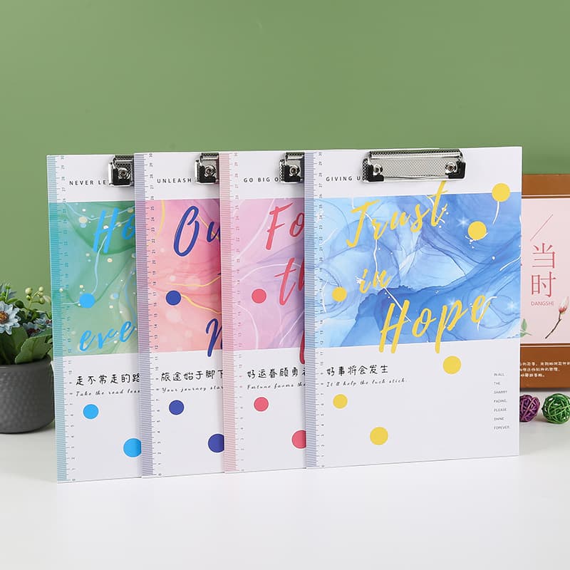 In Stock Paper A4 Writing Folder Restaurant Menu Clip Anime Cartoon Board Clip File Storage Folder