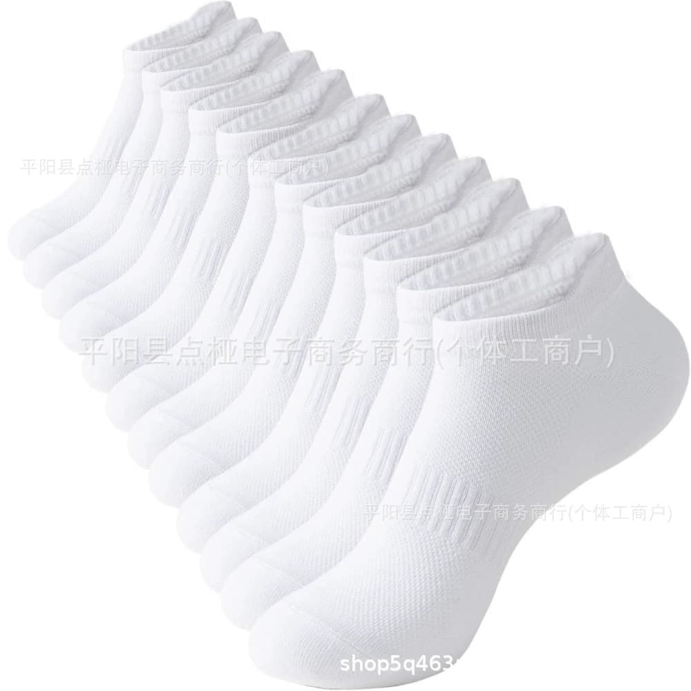 Cross-border Stock Thin Cotton Socks for Men and Women, European and American Style Mesh Ankle Socks for Running and Sports
