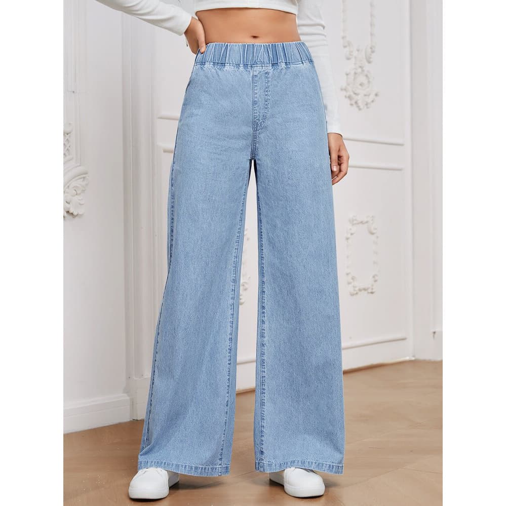 Cross-border Amazon Best-selling European and American Jeans 2025 Summer New Fashion Loose Trendy Casual Long Pants