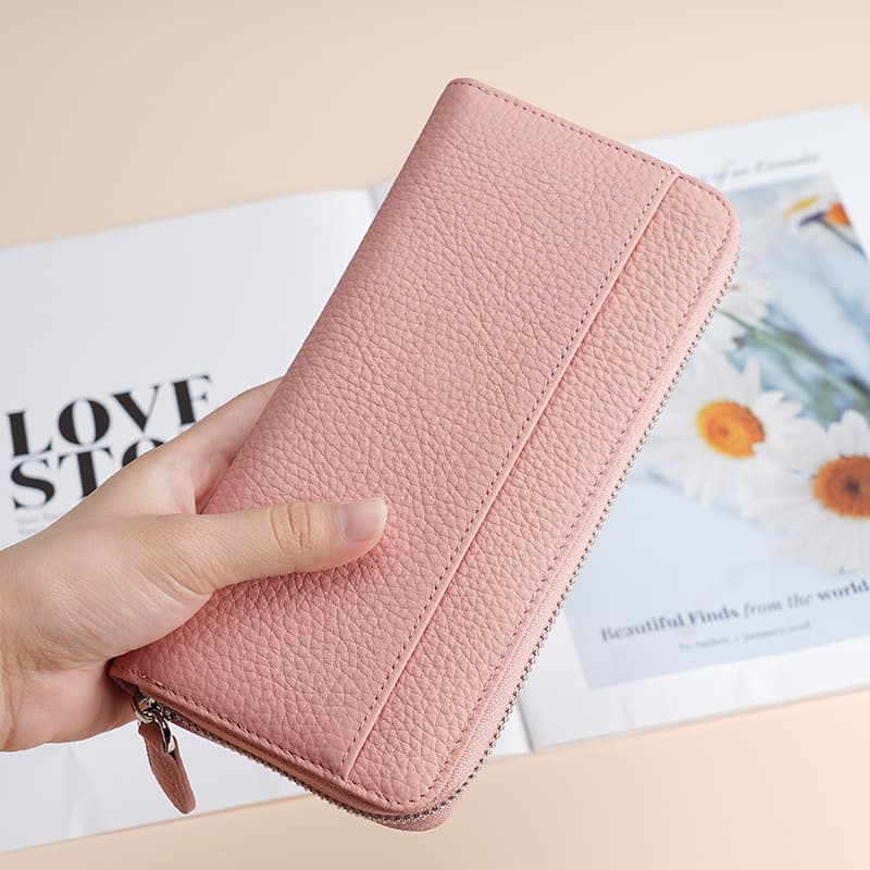 2024 New Women's Clutch Multifunctional Japanese Genuine Card Holder Wallet Coin Purse Zipper Long Clutch Bag