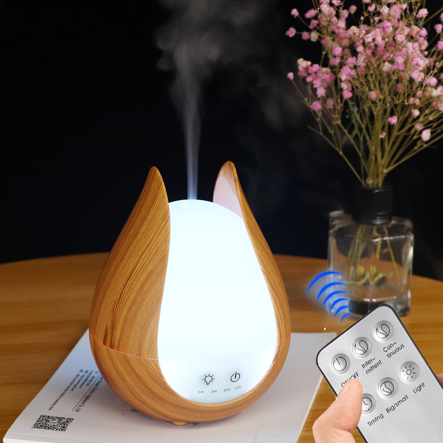 Drop Shipping 200ml Wood Grain Aroma Diffuser Ultrasonic Small Humidifier Aroma Diffuser Manufacturer Export E-commerce Supply