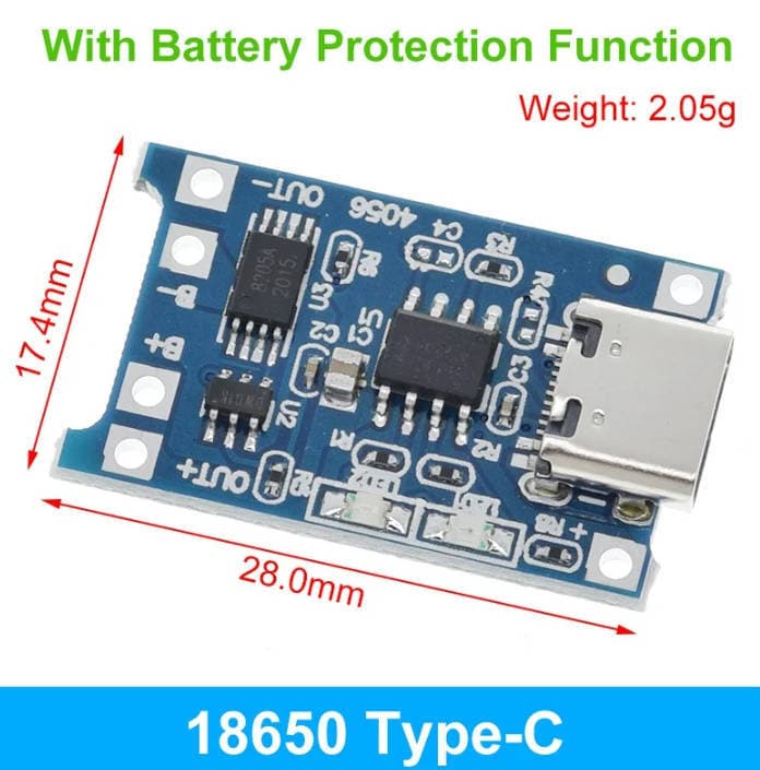 TP4056|18650 Lithium Battery 3.7V 3.6V 4.2V Charging Board 1A Overcharge Overdischarge Protection