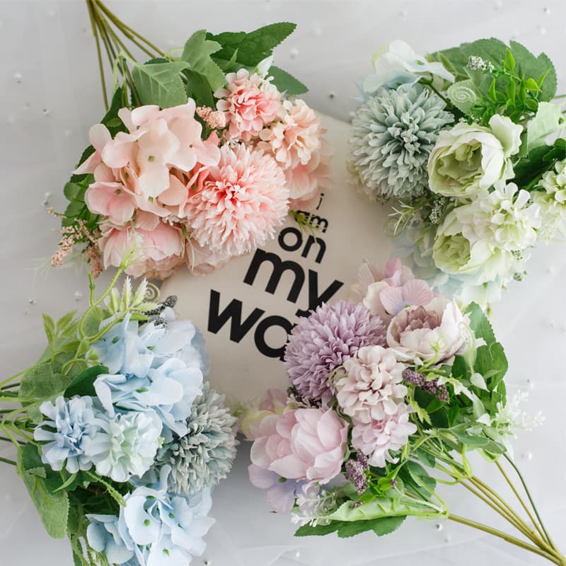 Korean-style Rose Artificial Bouquet for Wedding Photography Props, Home Decoration, Artificial Peony Flowers