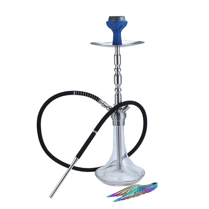 Single-tube Hookah Factory Direct Stainless Steel Large Hookah Set MIG Stainless Steel Hookah Mechanical Style