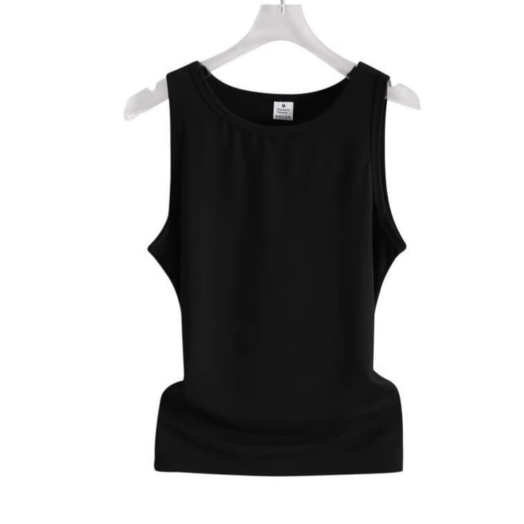 Women's Sleeveless Vest Tank Top Stretchy Casual Inner Wear Custom Print Logo Drop Shipping