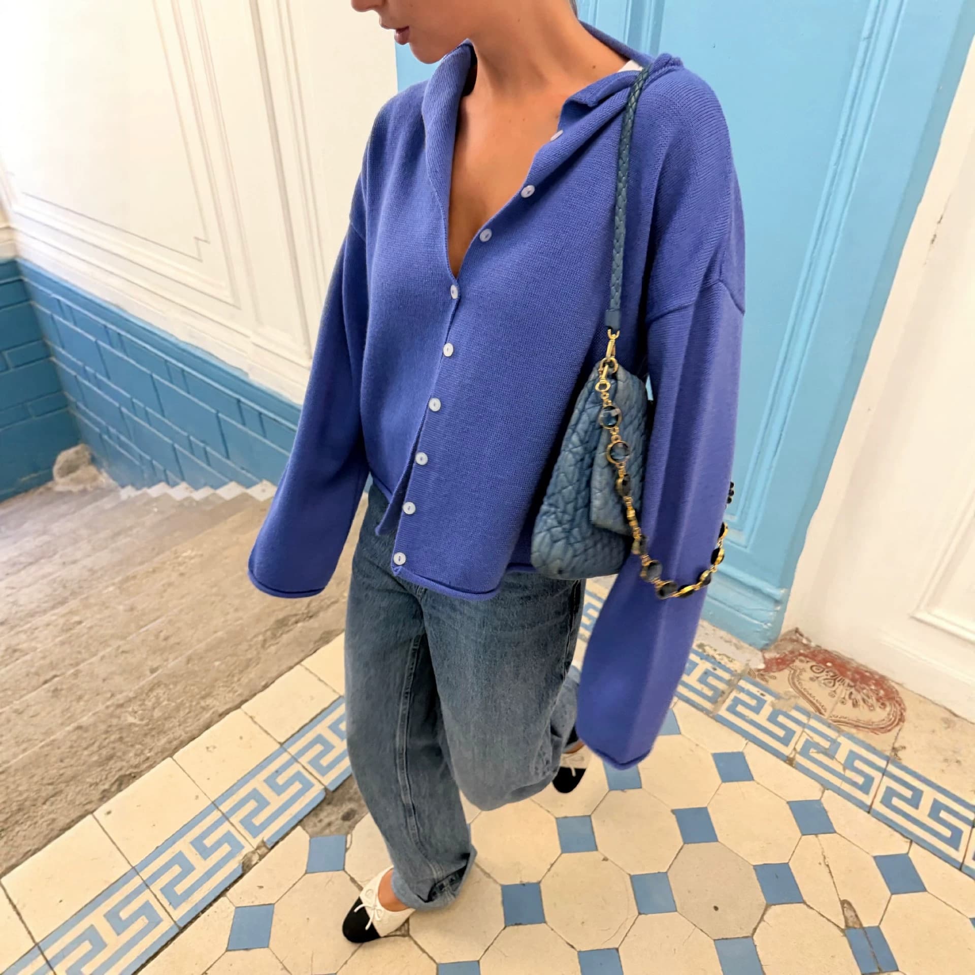 Sweater Foreign Trade High-end Design Whitening Sweater Women's Autumn Long Sleeve Single Row Button Knit Top