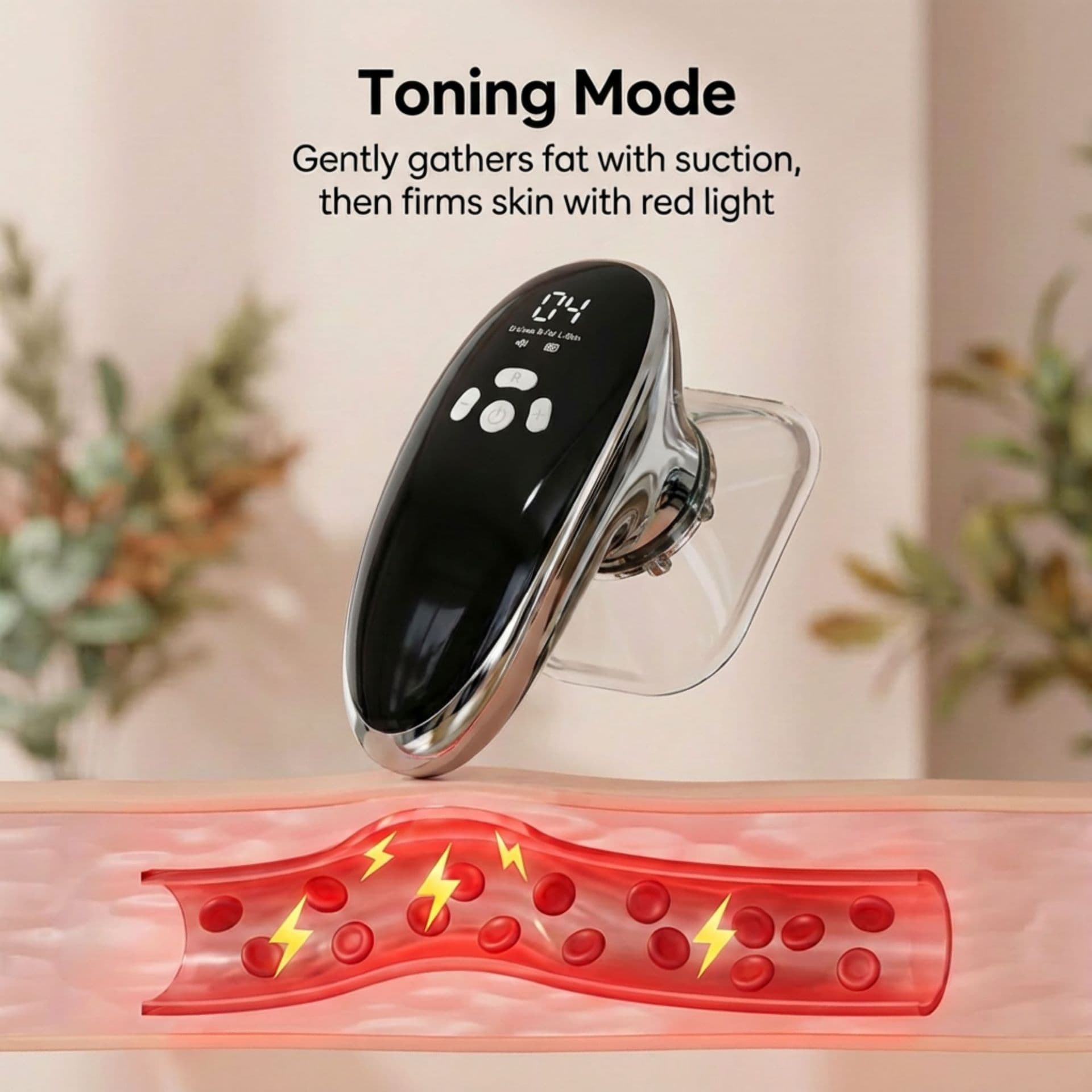4-in-1 Electric Massager Body Shaper Home Cupping Tool for Back, Abdomen, Waist, Arms, and Legs