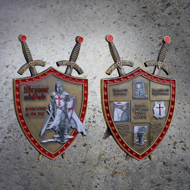 Alien Shield Commemorative Coin Military Coin Medal Knight Fencing Equipment Military Coin Challenge Coin Cross-Border