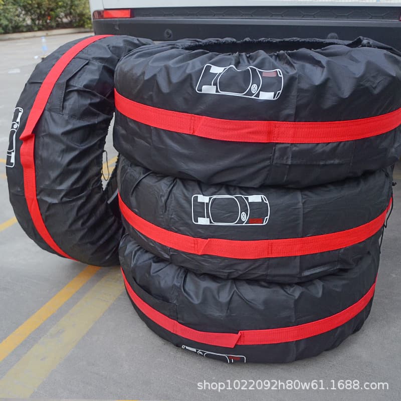 Cross-border Hot Sale 210D Car Spare Tire Cover, Sunproof, Dustproof, Waterproof Tire Storage Bag, Tire Protection Cover