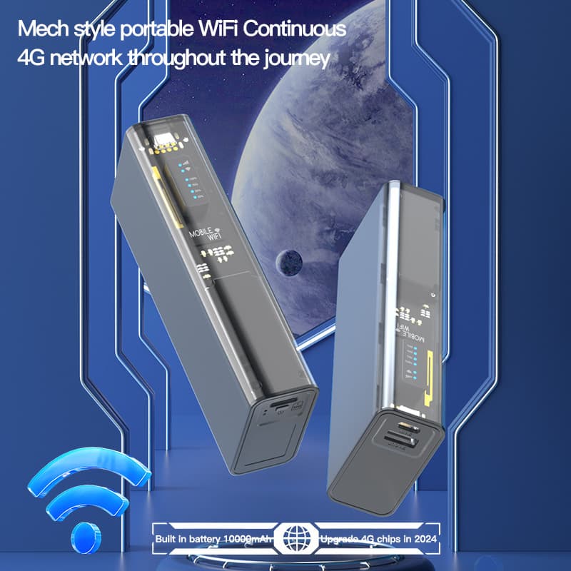4G Portable MIFI Dual-Band 2.4G & 5.8G Mobile 4G Wireless Power Bank SIM Card Slot 4G Router M27