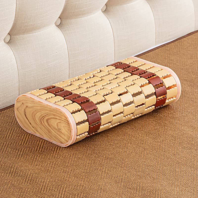 Summer double-sided bamboo cool pillow large size for steam rooms, hollow bamboo pillow for adult/student single use cervical care