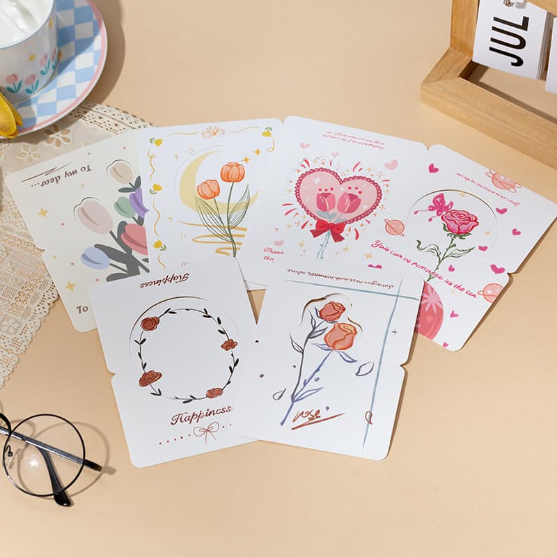 Creative Valentine's Day Cards, Teacher's Day, Florist, Baking Birthday Wishes, Christmas, New Year Postcard Wholesale