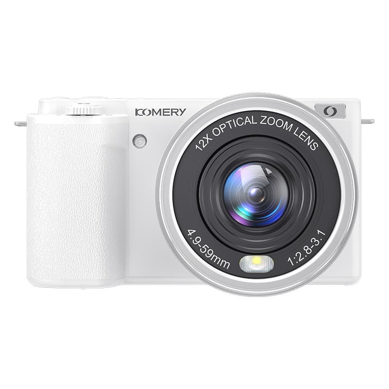 W10 High Cost-Effective Mirrorless Digital Camera, 4K HD Live Streaming, Optical Zoom, Entry-Level Camera, Long Zoom, White, No