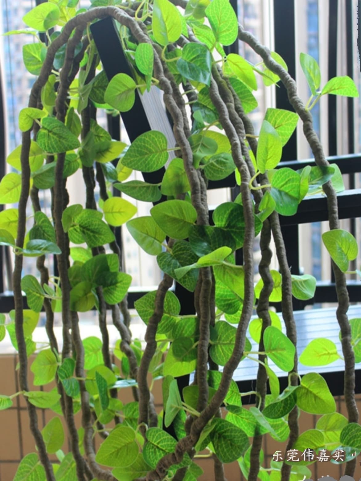 New Ivy Vine Hanging Background Decoration, Artificial Green Ivy Leaf Vine Plant Landscape
