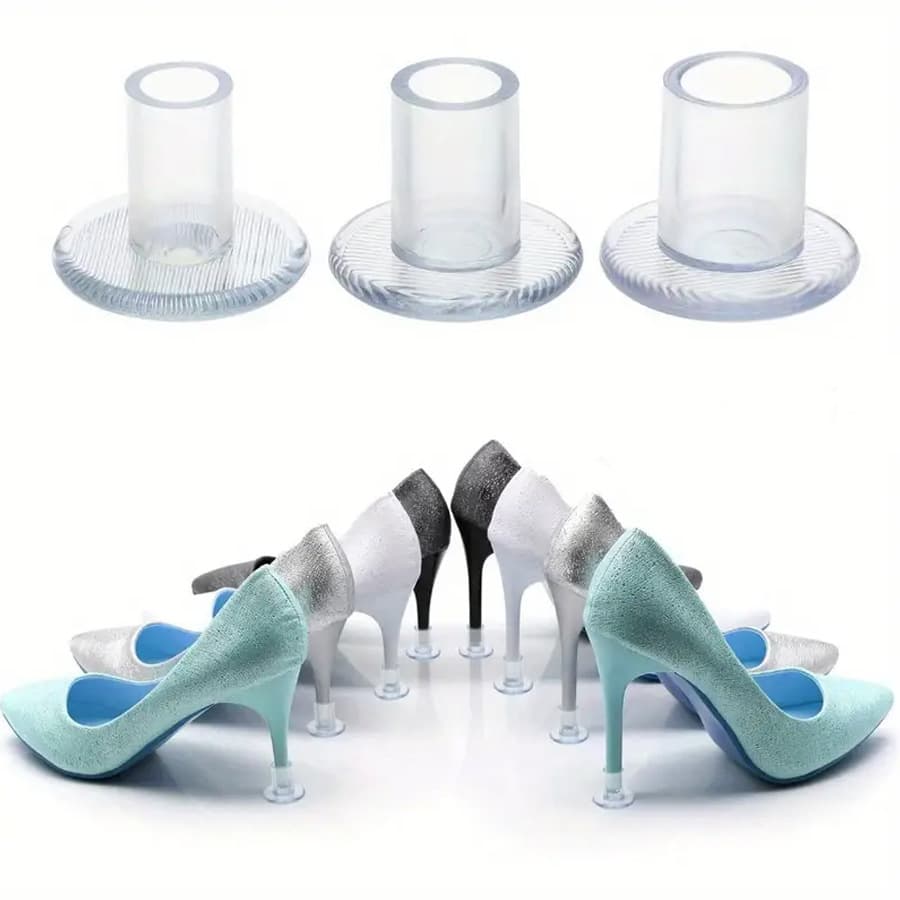 Factory Direct Lawn Wedding Beach Heel Protectors High Heel Shoe Heel Covers Anti-Wear Cross-Border Transparent Bag Packaging